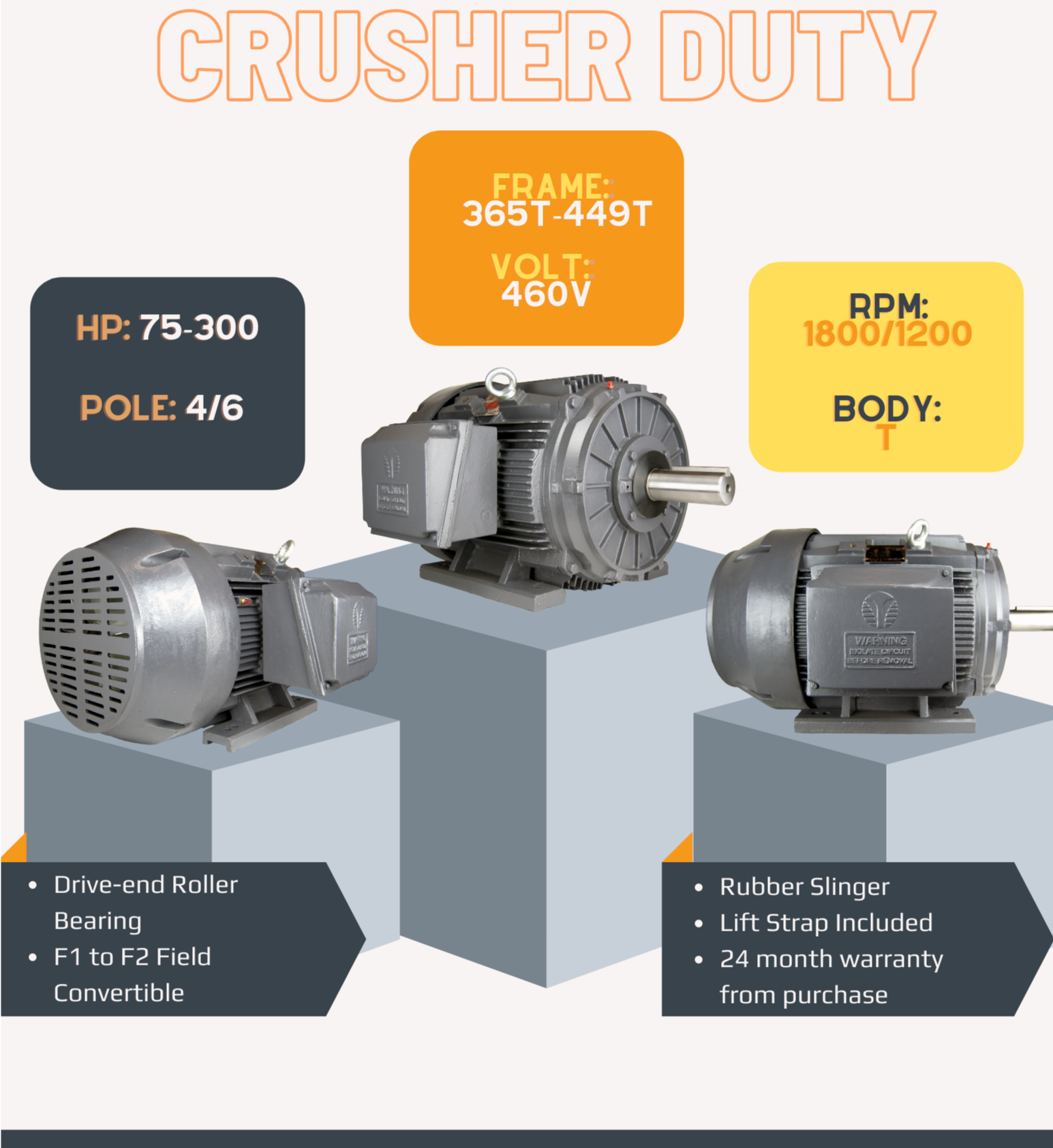 Techtop Crusher Duty Motors